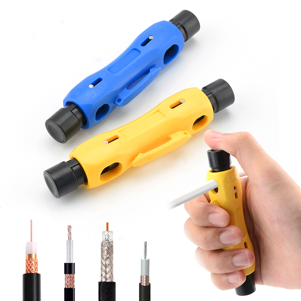 Power Tools America - Desencapador de Cabos Coaxiais Portátil RG6