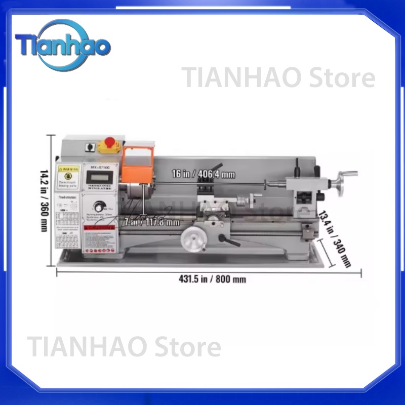 Torno de metal de 7'' x 16'' p - Power X Tools And Machinery avaliação e preço
