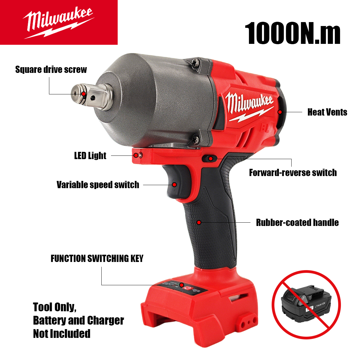 Chave de Impacto Sem Fio Milwa - Power Tools Ingco avaliação e preço