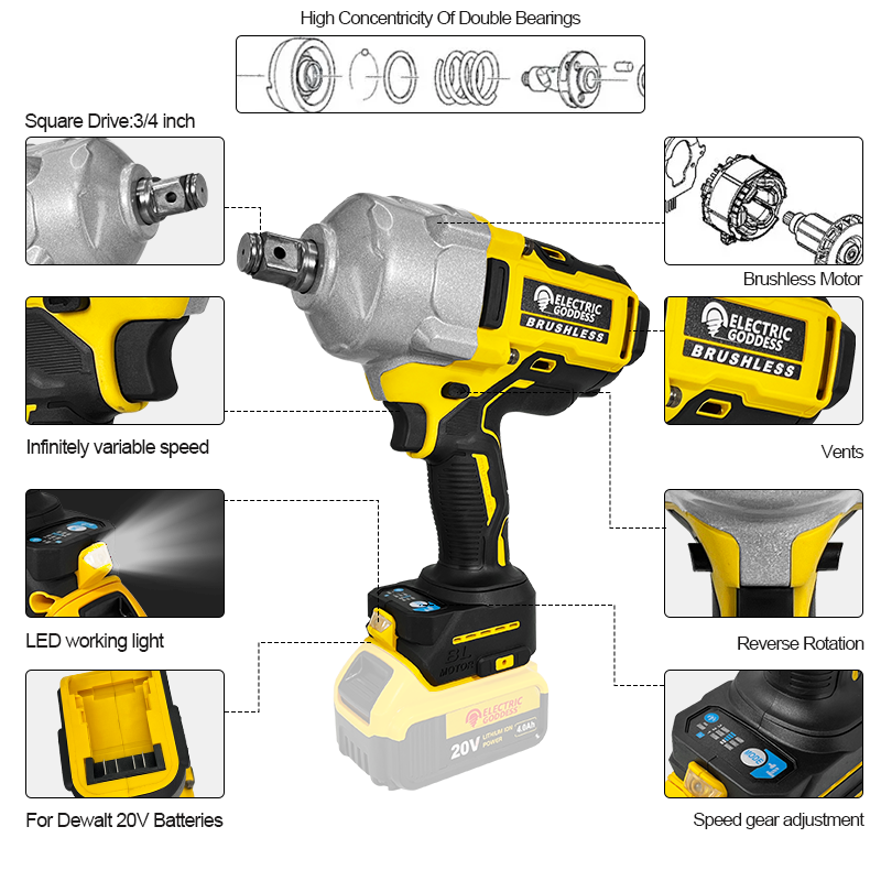 Deusa elétrica 2200n.m chave d - Power Tools Ingco avaliação e preço